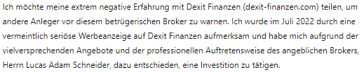 Dexit Finanzen 1Bildschirm