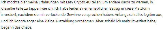 Easy Crypto 4U 1Bildschirm