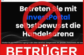 InvestPortal Vorderseite Bildschirm