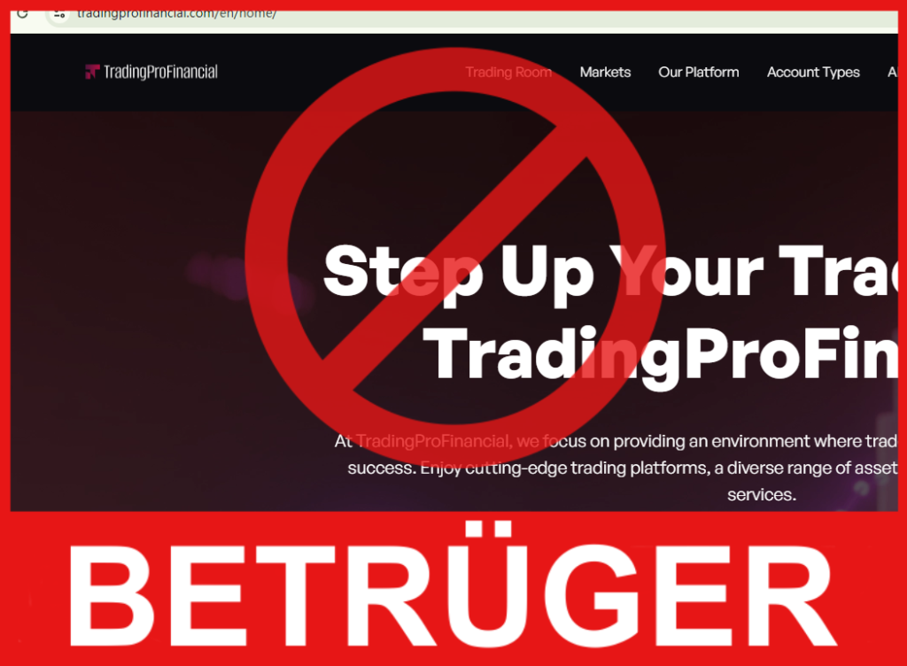 Trading Pro Financial VorderseiteBildschirm