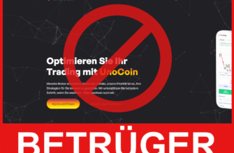 UnoCoin Vorderseite Bildschirm
