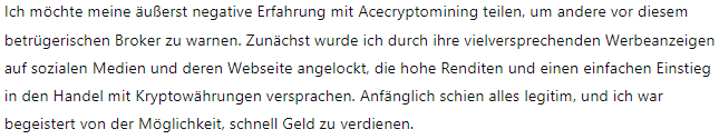 Acecryptomining 1Bildschirm