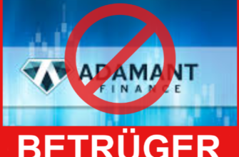 Adamant Finance Vorderseite Bildschirm